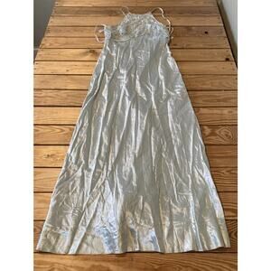 Vintage Zam Zam Beaded Bodice Sleeveless Gown Size 9 Women’s Light Blue